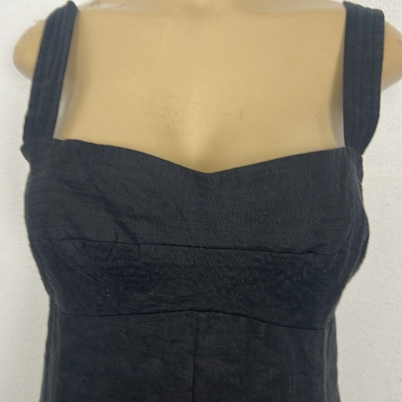 JETS AUSTRALIA black linen midi dress size 6 - Picture 5 of 9